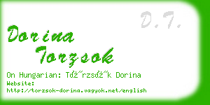 dorina torzsok business card